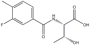 (2S,3R)-2-[(3-fluoro-4-methylbenzoyl)amino]-3-hydroxybutanoic acid Struktur