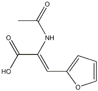 (2Z)-2-acetamido-3-(furan-2-yl)prop-2-enoic acid Struktur