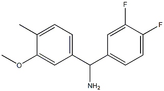 (3,4-difluorophenyl)(3-methoxy-4-methylphenyl)methanamine Struktur