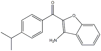 (3-amino-1-benzofuran-2-yl)(4-isopropylphenyl)methanone Struktur