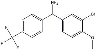 (3-bromo-4-methoxyphenyl)[4-(trifluoromethyl)phenyl]methanamine Struktur