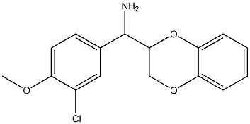 (3-chloro-4-methoxyphenyl)(2,3-dihydro-1,4-benzodioxin-2-yl)methanamine Struktur