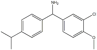 (3-chloro-4-methoxyphenyl)[4-(propan-2-yl)phenyl]methanamine Struktur