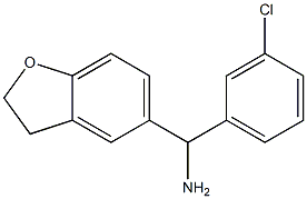 (3-chlorophenyl)(2,3-dihydro-1-benzofuran-5-yl)methanamine Struktur