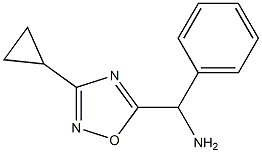 (3-cyclopropyl-1,2,4-oxadiazol-5-yl)(phenyl)methanamine Struktur