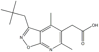 (4,6-dimethyl-3-neopentylisoxazolo[5,4-b]pyridin-5-yl)acetic acid Struktur