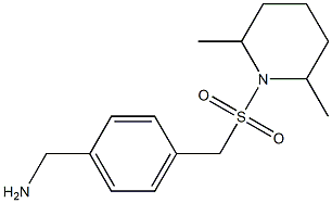 (4-{[(2,6-dimethylpiperidine-1-)sulfonyl]methyl}phenyl)methanamine Struktur