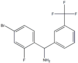 (4-bromo-2-fluorophenyl)[3-(trifluoromethyl)phenyl]methanamine Struktur