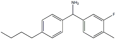 (4-butylphenyl)(3-fluoro-4-methylphenyl)methanamine Struktur