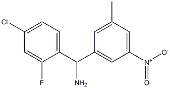 (4-chloro-2-fluorophenyl)(3-methyl-5-nitrophenyl)methanamine Struktur