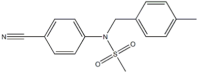 (4-cyanophenyl)-N-[(4-methylphenyl)methyl]methanesulfonamide Struktur