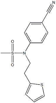 (4-cyanophenyl)-N-[2-(thiophen-2-yl)ethyl]methanesulfonamide Struktur