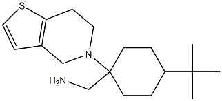 (4-tert-butyl-1-{4H,5H,6H,7H-thieno[3,2-c]pyridin-5-yl}cyclohexyl)methanamine Struktur