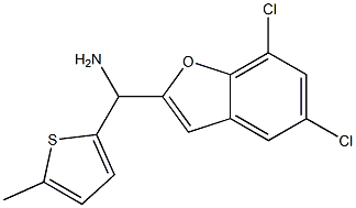 (5,7-dichloro-1-benzofuran-2-yl)(5-methylthiophen-2-yl)methanamine Struktur