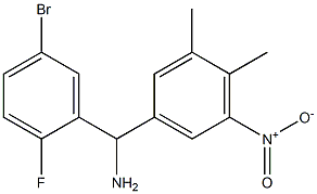 (5-bromo-2-fluorophenyl)(3,4-dimethyl-5-nitrophenyl)methanamine Struktur