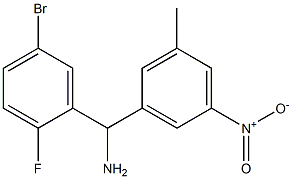 (5-bromo-2-fluorophenyl)(3-methyl-5-nitrophenyl)methanamine Struktur