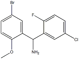 (5-bromo-2-methoxyphenyl)(5-chloro-2-fluorophenyl)methanamine Struktur