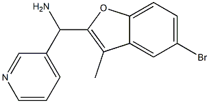 (5-bromo-3-methyl-1-benzofuran-2-yl)(pyridin-3-yl)methanamine Struktur