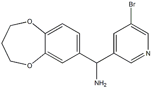 (5-bromopyridin-3-yl)(3,4-dihydro-2H-1,5-benzodioxepin-7-yl)methanamine Struktur