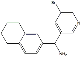 (5-bromopyridin-3-yl)(5,6,7,8-tetrahydronaphthalen-2-yl)methanamine Struktur