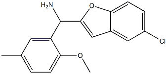 (5-chloro-1-benzofuran-2-yl)(2-methoxy-5-methylphenyl)methanamine Struktur