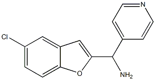 (5-chloro-1-benzofuran-2-yl)(pyridin-4-yl)methanamine Struktur