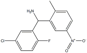 (5-chloro-2-fluorophenyl)(2-methyl-5-nitrophenyl)methanamine Struktur