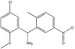 (5-chloro-2-methoxyphenyl)(2-methyl-5-nitrophenyl)methanamine Struktur