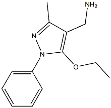 (5-ethoxy-3-methyl-1-phenyl-1H-pyrazol-4-yl)methanamine Struktur