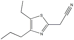 (5-ethyl-4-propyl-1,3-thiazol-2-yl)acetonitrile Struktur