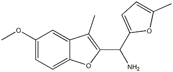 (5-methoxy-3-methyl-1-benzofuran-2-yl)(5-methylfuran-2-yl)methanamine Struktur