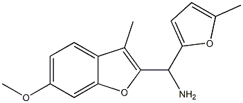 (6-methoxy-3-methyl-1-benzofuran-2-yl)(5-methylfuran-2-yl)methanamine Struktur