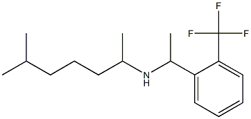 (6-methylheptan-2-yl)({1-[2-(trifluoromethyl)phenyl]ethyl})amine Struktur