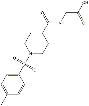 [({1-[(4-methylphenyl)sulfonyl]piperidin-4-yl}carbonyl)amino]acetic acid Struktur