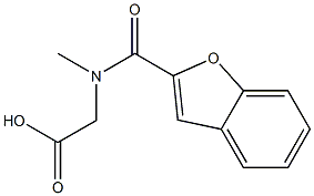 [(1-benzofuran-2-ylcarbonyl)(methyl)amino]acetic acid Struktur