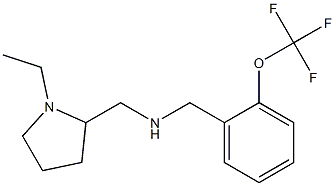 [(1-ethylpyrrolidin-2-yl)methyl]({[2-(trifluoromethoxy)phenyl]methyl})amine Struktur