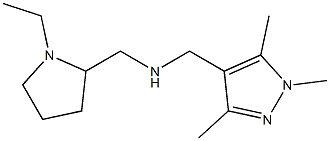 [(1-ethylpyrrolidin-2-yl)methyl][(1,3,5-trimethyl-1H-pyrazol-4-yl)methyl]amine Struktur