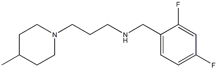 [(2,4-difluorophenyl)methyl][3-(4-methylpiperidin-1-yl)propyl]amine Struktur