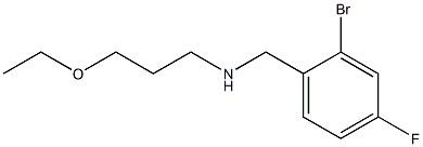 [(2-bromo-4-fluorophenyl)methyl](3-ethoxypropyl)amine Struktur