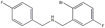 [(2-bromo-5-fluorophenyl)methyl][(4-fluorophenyl)methyl]amine Struktur