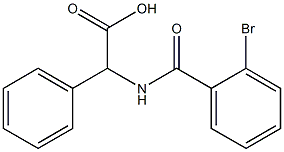 [(2-bromobenzoyl)amino](phenyl)acetic acid Struktur