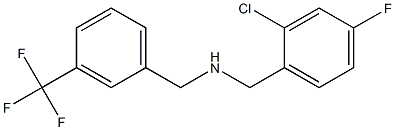 [(2-chloro-4-fluorophenyl)methyl]({[3-(trifluoromethyl)phenyl]methyl})amine Struktur