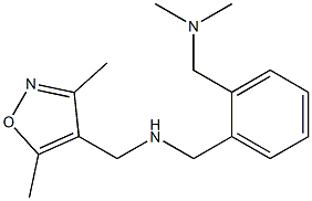 [(3,5-dimethyl-1,2-oxazol-4-yl)methyl]({2-[(dimethylamino)methyl]phenyl}methyl)amine Struktur