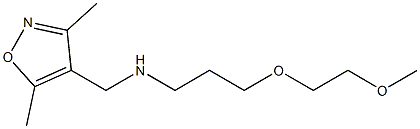 [(3,5-dimethyl-1,2-oxazol-4-yl)methyl][3-(2-methoxyethoxy)propyl]amine Struktur