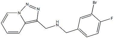 [(3-bromo-4-fluorophenyl)methyl]({[1,2,4]triazolo[3,4-a]pyridin-3-ylmethyl})amine Struktur