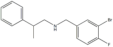 [(3-bromo-4-fluorophenyl)methyl](2-phenylpropyl)amine Struktur