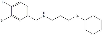 [(3-bromo-4-fluorophenyl)methyl][3-(cyclohexyloxy)propyl]amine Struktur