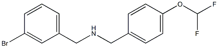 [(3-bromophenyl)methyl]({[4-(difluoromethoxy)phenyl]methyl})amine Struktur