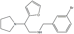 [(3-bromophenyl)methyl][2-(furan-2-yl)-2-(pyrrolidin-1-yl)ethyl]amine Struktur