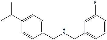 [(3-fluorophenyl)methyl]({[4-(propan-2-yl)phenyl]methyl})amine Struktur